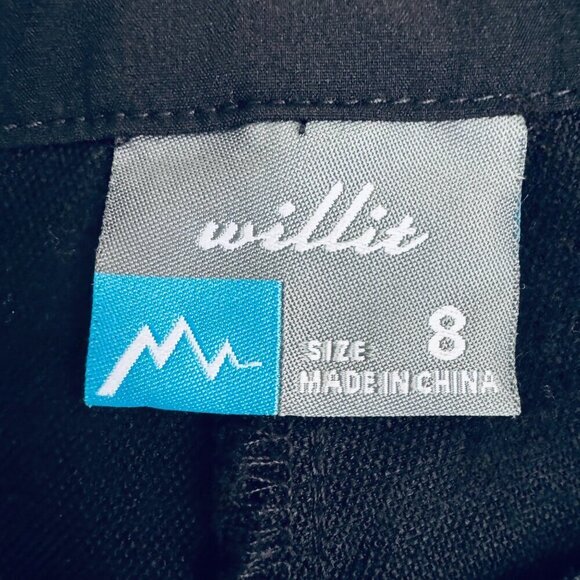 WILLIT Black Stretch Athletic UPF 50+ Hiking Water Resistant Golf Shorts - Picture 2 of 6